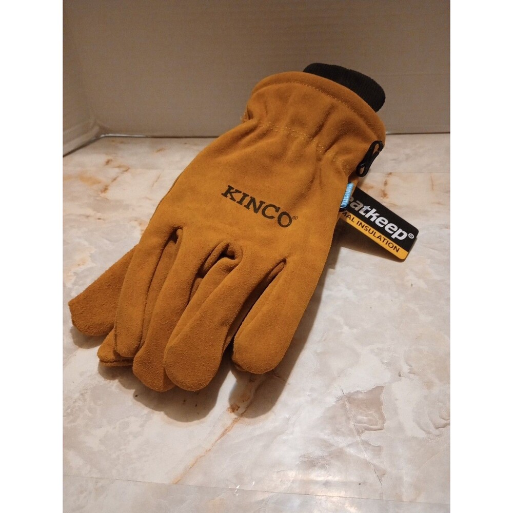 Kinco 94HK-L Men's Lined Grain Suede Pigskin Gloves, Heat Keep Lining, Large